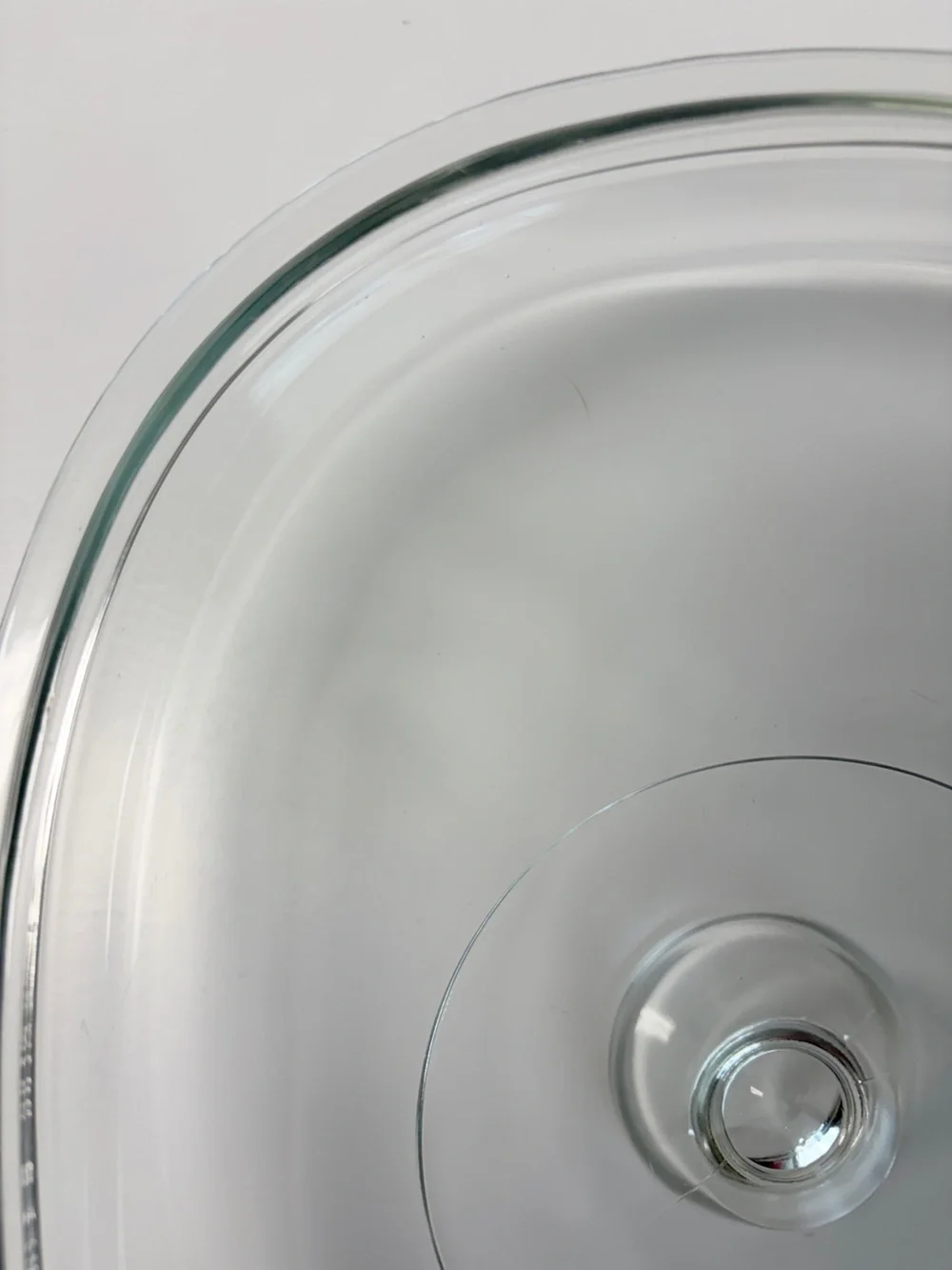 Pyrex DC 1 1/2 C A Clear Glass Oval Replacement Lid Rim Marked 32